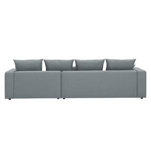 Ecksofa Bilbao Webstoff Stoff Selva: Grau - Longchair davorstehend rechts