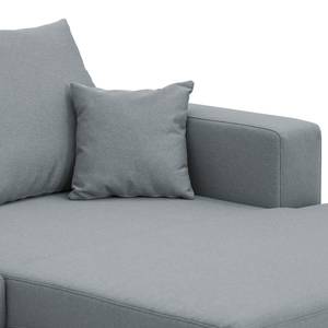 Ecksofa Bilbao Webstoff Stoff Selva: Grau - Longchair davorstehend rechts