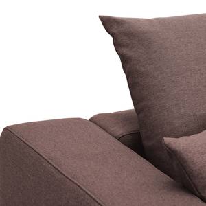 Ecksofa Bilbao Webstoff Webstoff Milan: Grau-Braun - Longchair davorstehend rechts