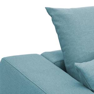 Ecksofa Bilbao Webstoff Stoff Selva: Hellblau - Longchair davorstehend rechts