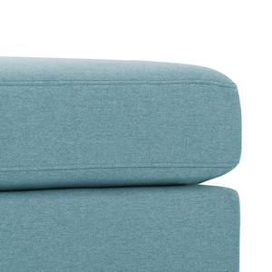 Ecksofa Bilbao Webstoff Stoff Selva: Hellblau - Longchair davorstehend rechts