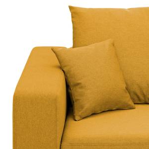 Ecksofa Bilbao Webstoff Stoff Selva: Senfgelb - Longchair davorstehend rechts