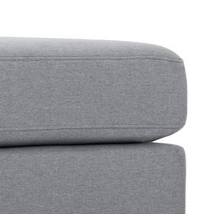 Ecksofa Bilbao Webstoff Stoff Ramira: Silber - Longchair davorstehend rechts