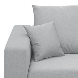 Ecksofa Bilbao Webstoff Stoff Selva: Silbergrau - Longchair davorstehend rechts