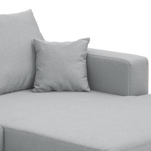 Ecksofa Bilbao Webstoff Stoff Selva: Silbergrau - Longchair davorstehend rechts