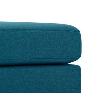 Canapé d'angle Bilbao Tissu Tissu Ramira : Turquoise - Méridienne courte à droite (vue de face)