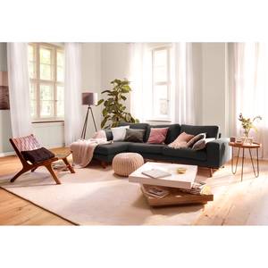 Hoekbank BOVLUND met chaise longue geweven stof - Longchair vooraanzicht links