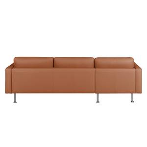 Ecksofa Bivona II Echtleder Cognac - Longchair davorstehend links