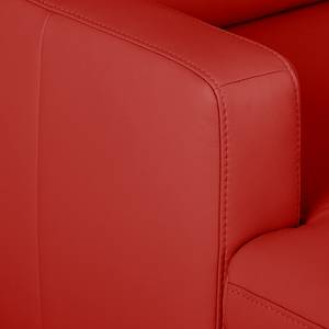 Ecksofa Bivona II Echtleder Rot - Longchair davorstehend links