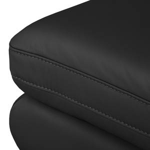 Ecksofa Bivona II Echtleder Schwarz - Longchair davorstehend links