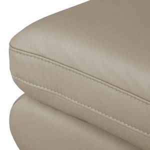 Ecksofa Bivona II Echtleder Taupe - Longchair davorstehend links