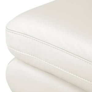 Canapé d'angle Bivona II Cuir véritable - Blanc - Méridienne courte à gauche (vue de face)
