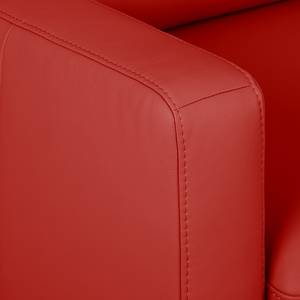 Ecksofa Bivona II Echtleder Rot - Longchair davorstehend rechts