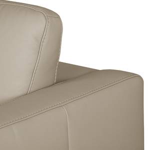 Ecksofa Bivona II Echtleder Taupe - Longchair davorstehend rechts