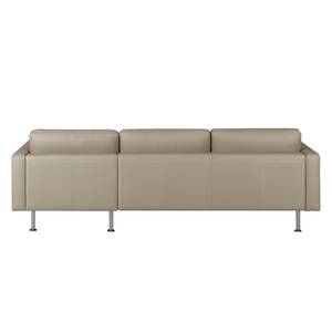 Ecksofa Bivona II Echtleder Taupe - Longchair davorstehend rechts