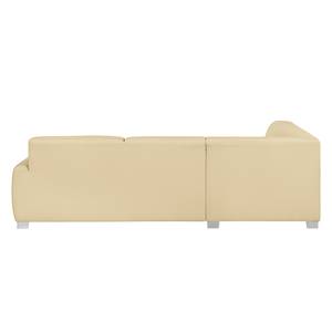 Ecksofa Bollon Kunstleder Warmes Beige - Ottomane davorstehend links - Keine Funktion