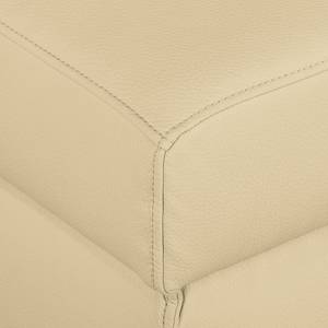 Canapé d'angle Bollon Imitation cuir - Beige chaud - Méridienne longue à gauche (vue de face) - Sans fonction