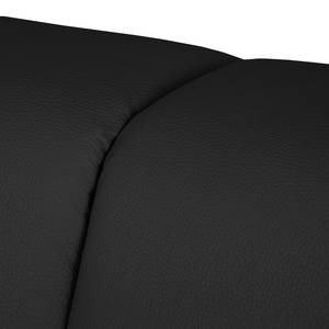 Canapé d'angle Bollon Imitation cuir - Noir - Méridienne longue à droite (vue de face) - Fonction couchage