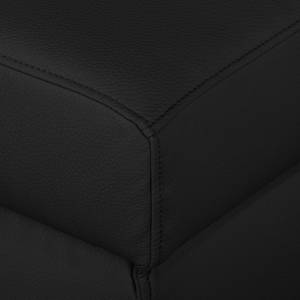 Canapé d'angle Bollon Imitation cuir - Noir - Méridienne longue à droite (vue de face) - Sans fonction