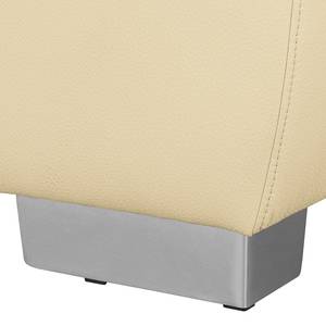 Ecksofa Bollon Kunstleder Warmes Beige - Ottomane davorstehend links - Keine Funktion