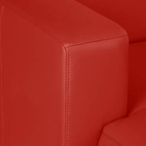 Ecksofa Bolsena I Echtleder Rot Longchair davorstehend links