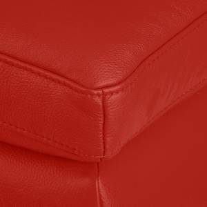 Ecksofa Bolsena I Echtleder Rot Longchair davorstehend rechts