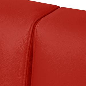 Ecksofa Bolsena I Echtleder Rot Longchair davorstehend rechts