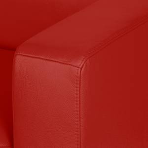 Hoekbank Bolsena II echt leer - Rood - Longchair vooraanzicht links