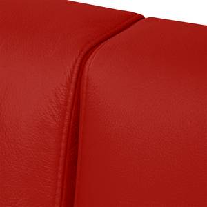 Ecksofa Bolsena II Echtleder Rot - Longchair davorstehend rechts