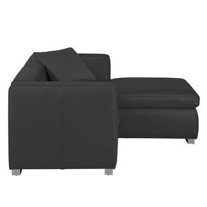 Ecksofa Bolsena II Echtleder Anthrazit - Longchair davorstehend rechts