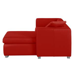 Ecksofa Bolsena II Echtleder Rot - Longchair davorstehend rechts