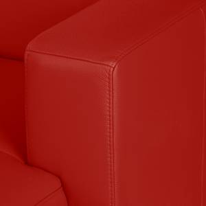 Ecksofa Bolsena II Echtleder Rot - Longchair davorstehend rechts