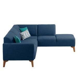 Ecksofa Bora II Webstoff Webstoff Anda II: Blau - Ottomane davorstehend rechts