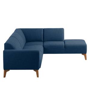 Ecksofa Bora II Webstoff Webstoff Anda II: Blau - Ottomane davorstehend rechts