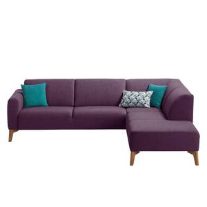 Ecksofa Bora II Webstoff Webstoff Anda II: Violett - Ottomane davorstehend rechts