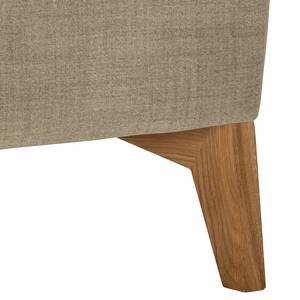 Ecksofa Bora II Webstoff Webstoff Milan: Beige - Ottomane davorstehend rechts