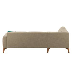 Ecksofa Bora II Webstoff Webstoff Milan: Beige - Ottomane davorstehend links