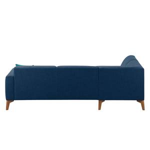 Ecksofa Bora II Webstoff Webstoff Anda II: Blau - Ottomane davorstehend links