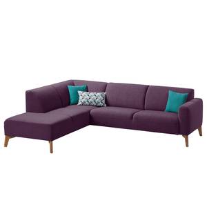 Ecksofa Bora II Webstoff Webstoff Anda II: Violett - Ottomane davorstehend links