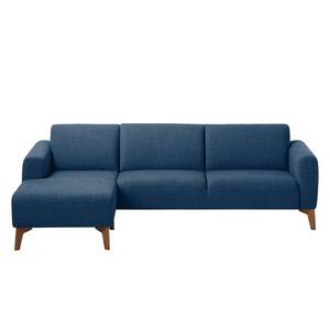 Ecksofa Bora II Webstoff Webstoff Anda II: Blau - Longchair davorstehend links