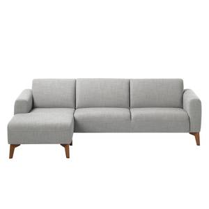 Ecksofa Bora II Webstoff Webstoff Anda II: Silber - Longchair davorstehend links