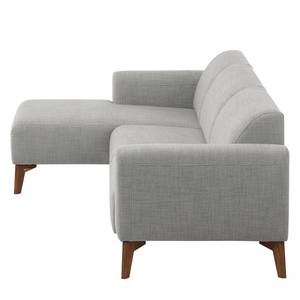 Ecksofa Bora II Webstoff Webstoff Anda II: Silber - Longchair davorstehend links