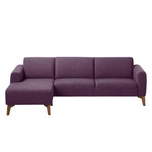 Ecksofa Bora II Webstoff Webstoff Anda II: Violett - Longchair davorstehend links