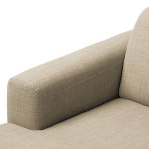 Hoekbank Bora II geweven stof Geweven stof Milan: Beige - Longchair vooraanzicht links