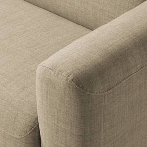 Hoekbank Bora II geweven stof Geweven stof Milan: Beige - Longchair vooraanzicht links