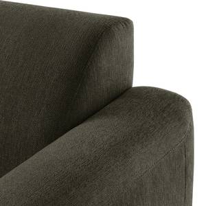 Ecksofa Bora II Webstoff Webstoff Saia: Schwarz-Braun - Longchair davorstehend rechts