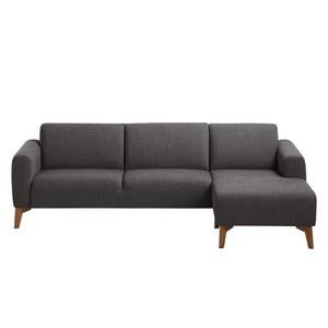 Ecksofa Bora II Webstoff Webstoff Anda II: Anthrazit - Longchair davorstehend rechts