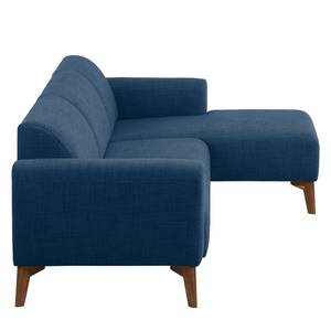 Ecksofa Bora II Webstoff Webstoff Anda II: Blau - Longchair davorstehend rechts