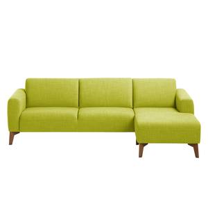 Ecksofa Bora II Webstoff Webstoff Anda II: Grün - Longchair davorstehend rechts