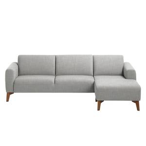 Ecksofa Bora II Webstoff Webstoff Anda II: Silber - Longchair davorstehend rechts